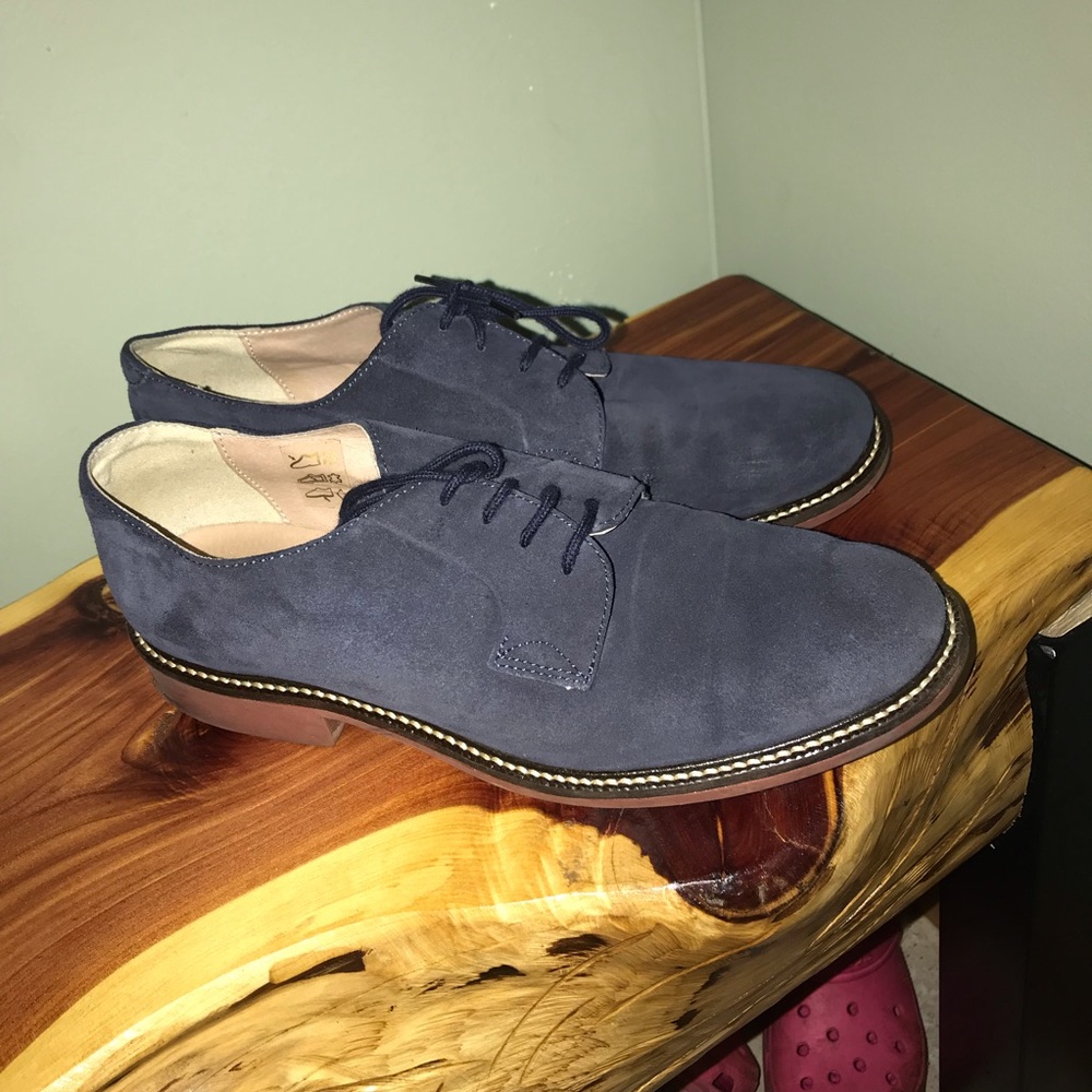 Oxfords blue shoes dressy j crew crewcuts 6 boys